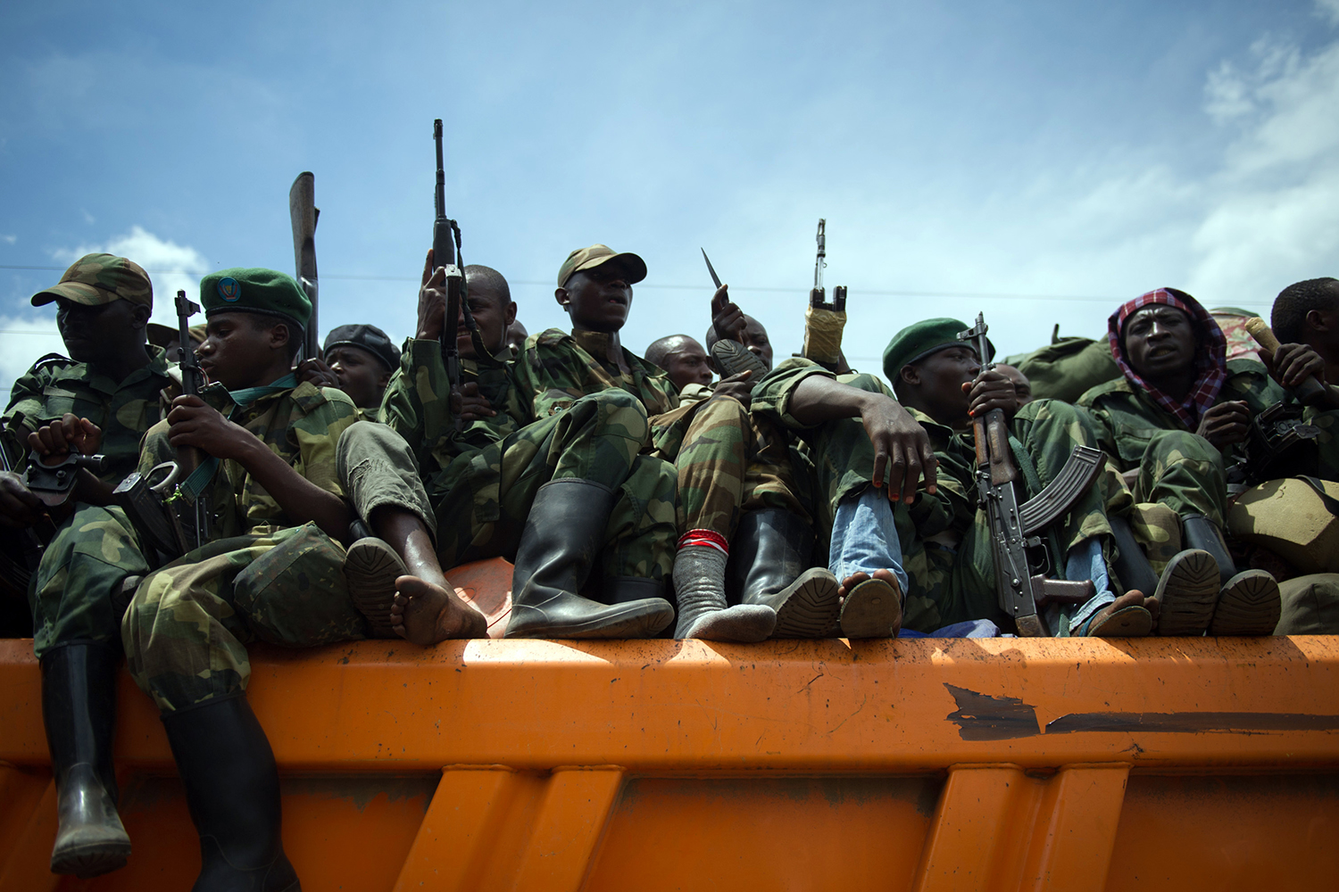 Los rebeldes del M23 se retiran de la ciudad de Goma, en el este de la República Democrática del Congo, el 1 de diciembre de 2012.
