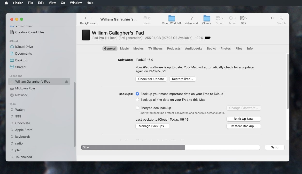 Haz una copia de seguridad de tu antiguo iPad en un Mac
