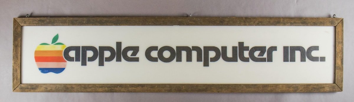 El rótulo comercial original de Apple Computer