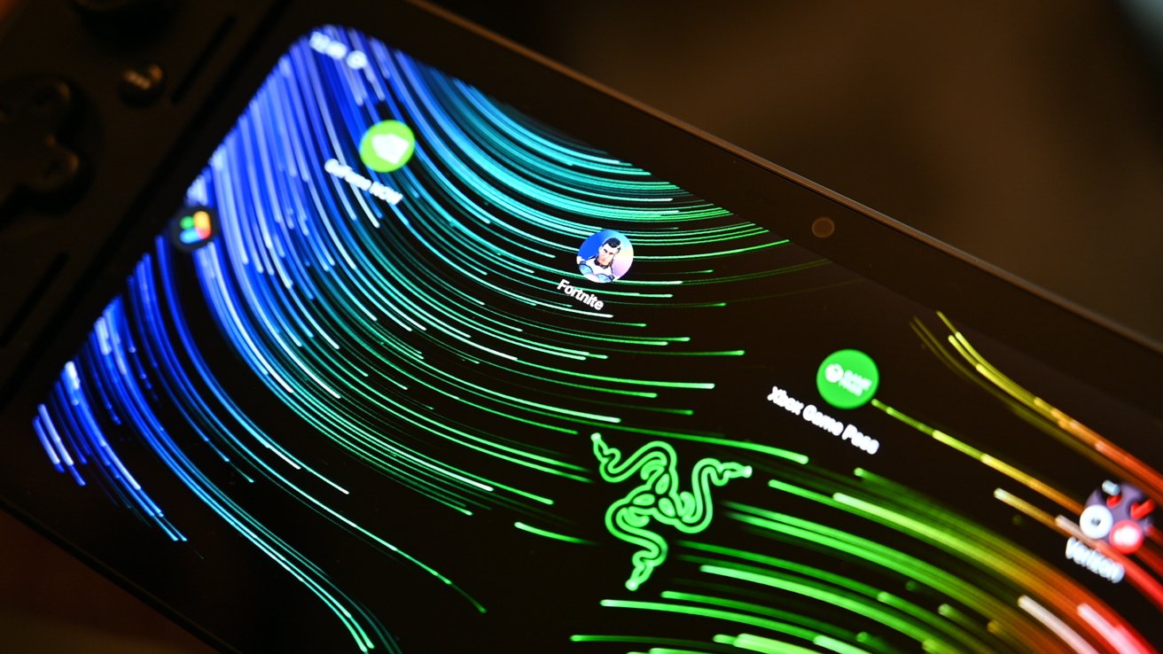 Primer plano de la pantalla del Razer Edge