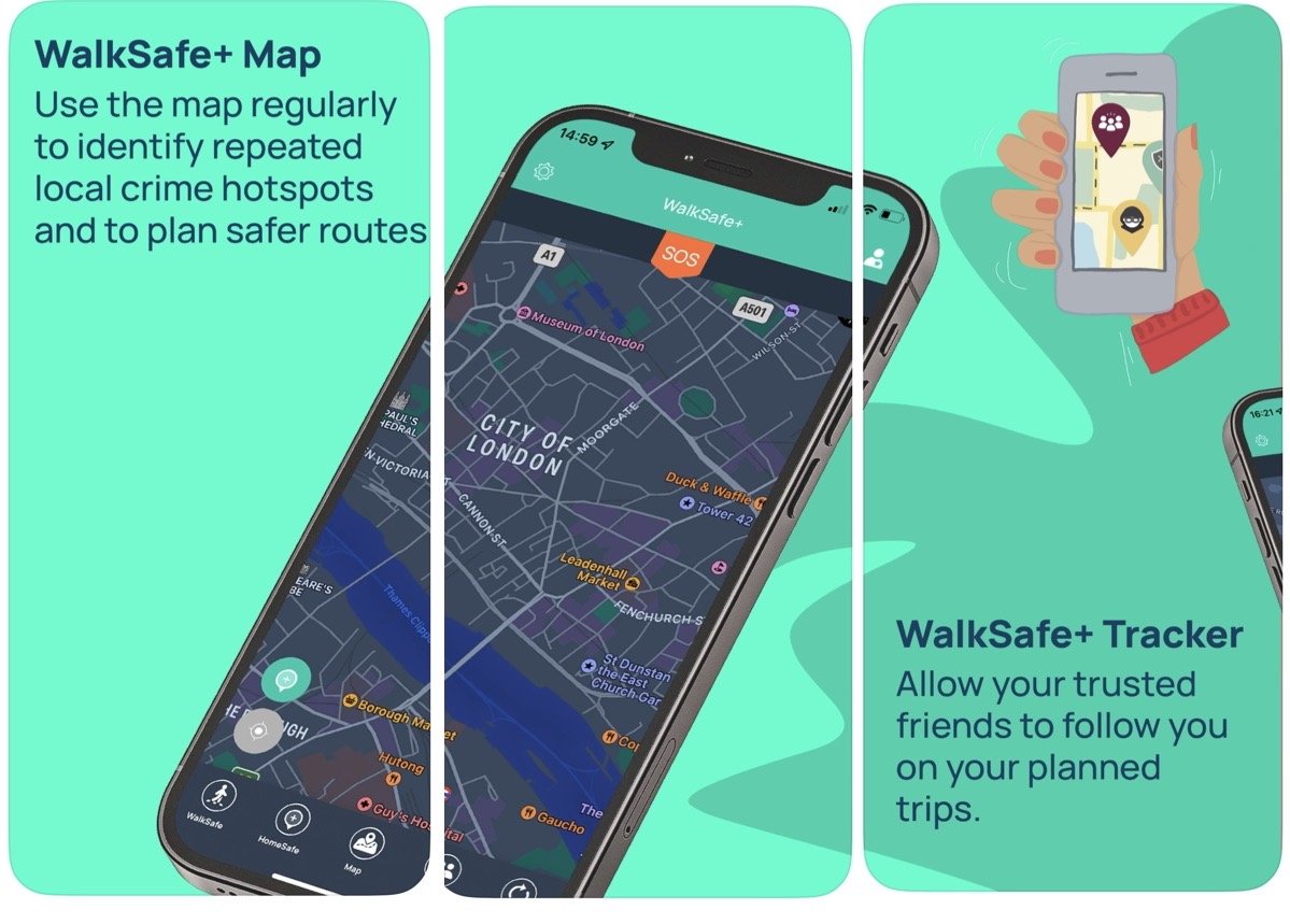 WalkSafe+ te ayuda a elegir las rutas más seguras en tus desplazamientos diarios.