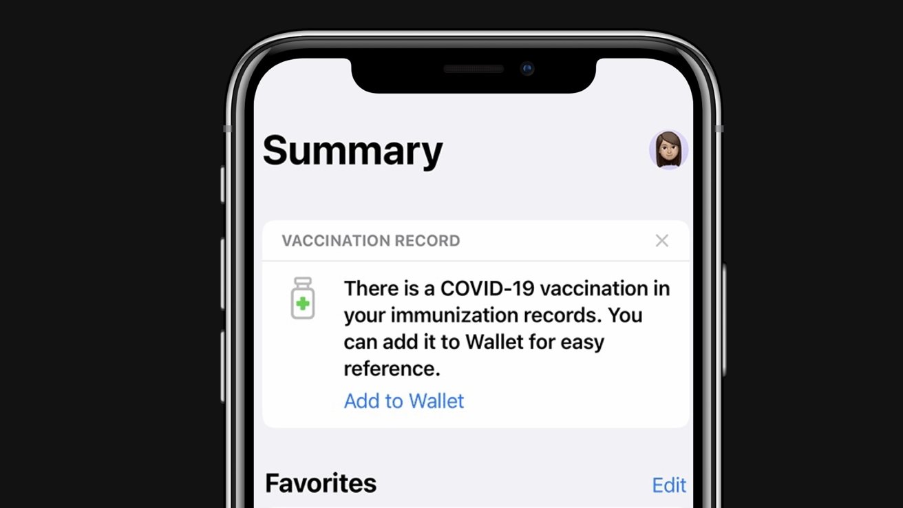 Acceda a su registro de vacunación verificable existente, almacenado en la app Salud, y transfiéralo a su Apple Wallet