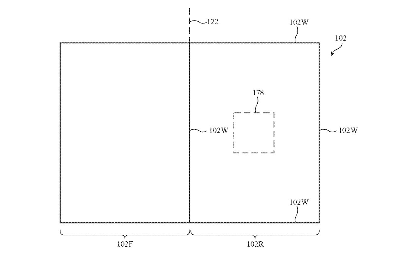 Detalle de la patente que muestra una funda de carga inalámbrica folio sugerida